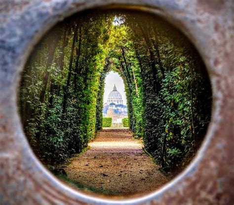 keyhole overlooking the vatican.